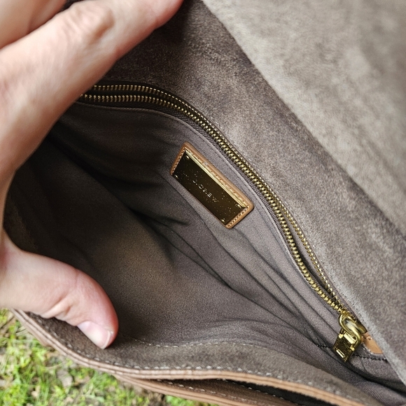 J. Crew blush pink leather rectangular flap crossbody bag - Picture 7 of 14